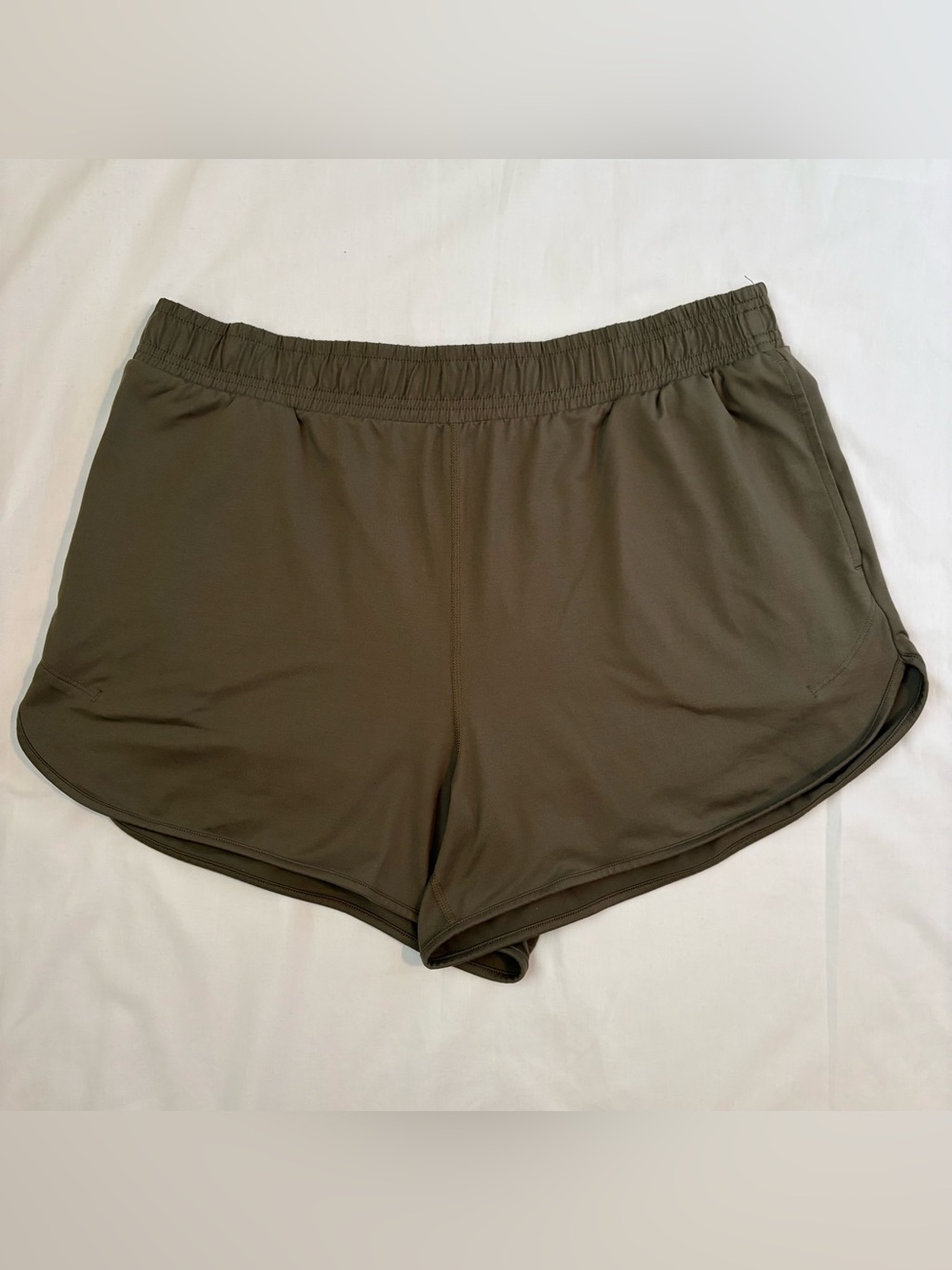 All In Motion Olive Green Woven Run Shorts Size Large